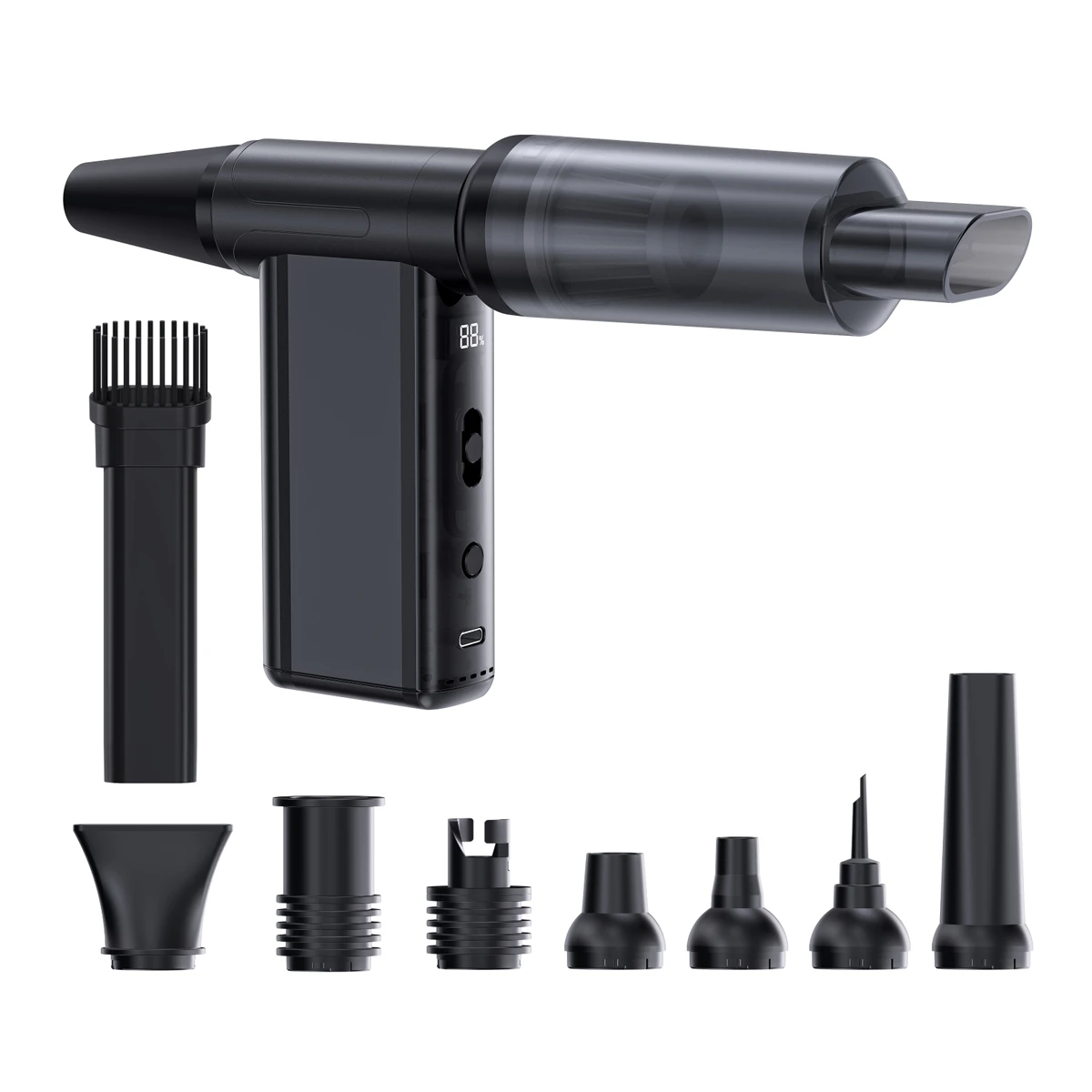 KINZIR 2 σε 1 σκουπάκι χειρός & air duster AD51, 180W, 4000mAh, μαύρο - Image 1
