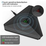 CMTECK επιτραπέζιο μικρόφωνο M001, omnidirectional, USB, μαύρο - Image 3