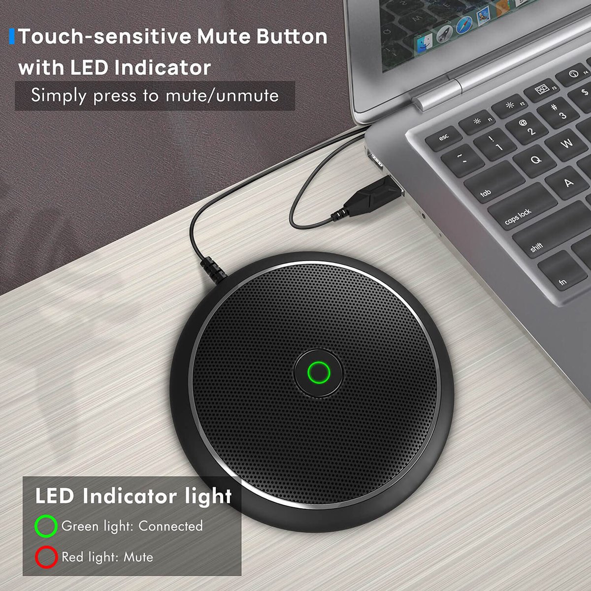 M003-2 CMTECK επιτραπέζιο μικρόφωνο M003, omnidirectional, USB, μαύρο - Image 3