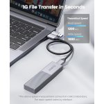 ORICO θήκη για M.2 NVME SSD M206C3-G2, 10Gbps, γκρι - Image 2