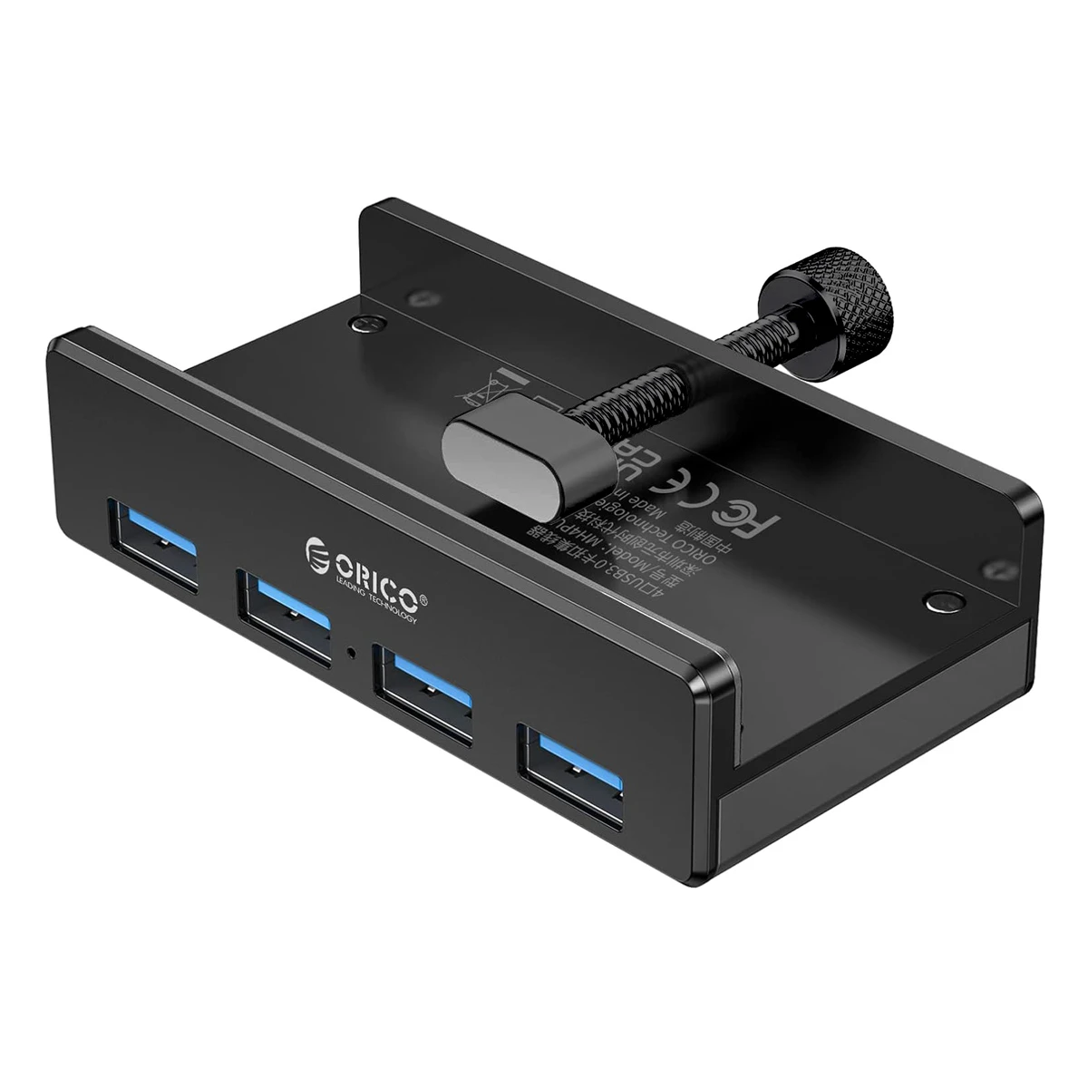 ORICO USB hub MH4PU-P με σφιγκτήρα, 4x θυρών, 5Gbps, USB σύνδεση, μαύρο - Image 1