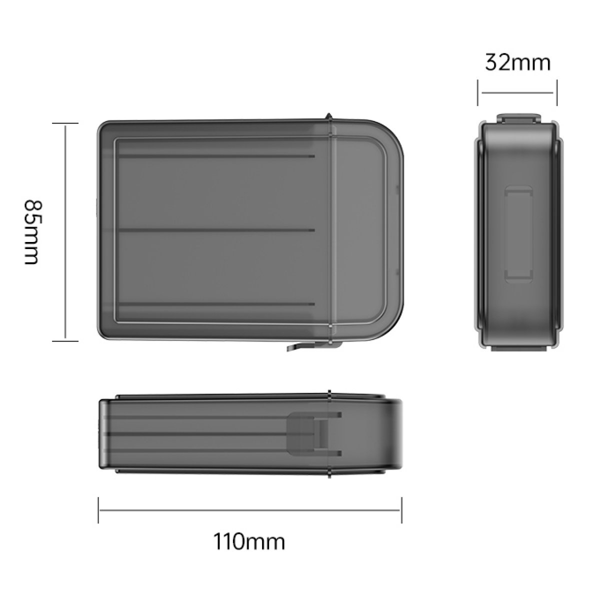 ORICO θήκη προστασίας για 2x 2.5" HDD PPH25, γκρι/διάφανη - Image 4