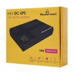 POWERTECH mini DC UPS PT-1434, 18W, 10400mAh, 3x DC, USB/LAN/POE, μαύρο - Image 4