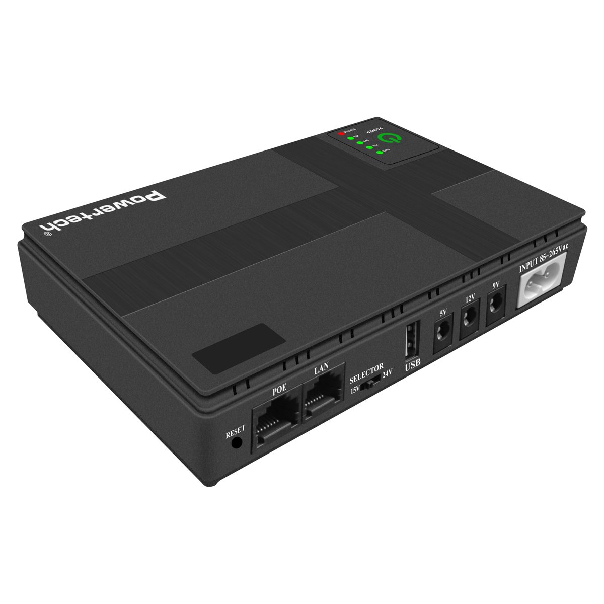 PT-1435-2 POWERTECH mini DC UPS PT-1435, 36W, 10400mAh, 3x DC, USB/LAN/POE, μαύρο - Image 3