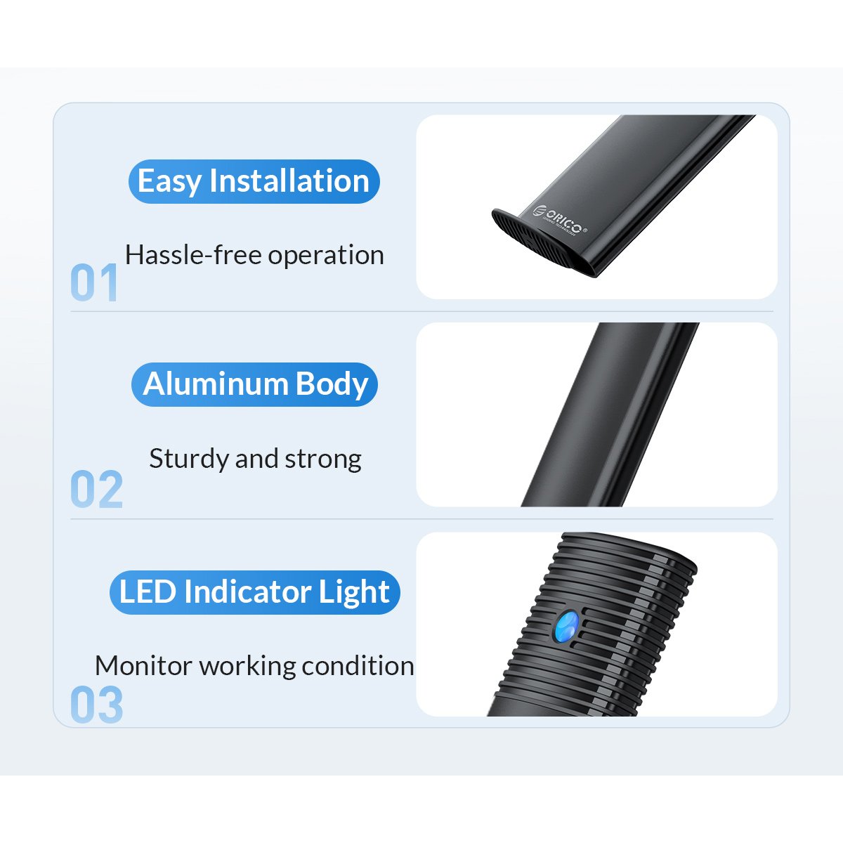 ORICO θήκη για M.2 SATA SSD PWM2, 5Gbps, μαύρη - Image 5