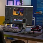 CMTECK επιτραπέζιο μικρόφωνο XM600, omnidirectional/καρδιοειδές, USB, RGB LED, μαύρο - Image 2