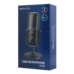 CMTECK επιτραπέζιο μικρόφωνο XM600, omnidirectional/καρδιοειδές, USB, RGB LED, μαύρο - Image 8
