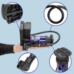 ALCA τρόμπα ποδιού 201300 με μανόμετρο, 160PSI, μπλε - Image 3