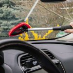 HEYNER βούρτσα με πανί μικροϊνών 407630, πτυσσόμενη έως 50cm, μαύρη/κόκκινη - Image 2