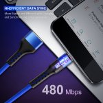 CABLETIME καλώδιο USB-C σε USB CT-C160-PU32-CMAM, 2.4A, 480Mbps, 1m, μπλε - Image 2