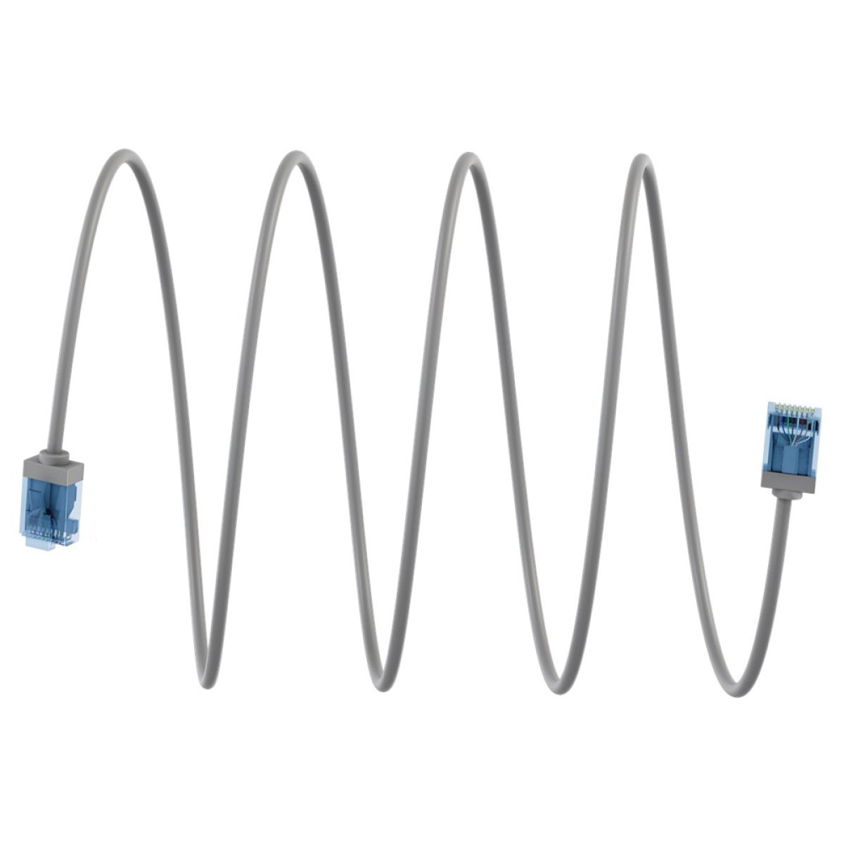 GOOBAY καλώδιο δικτύου 74228, CAT 6A U/UTP, slim, copper, 500MHz, 15m, γκρι - Image 8