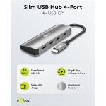 GOOBAY USB hub 76565, 4x θυρών, USB 3.2, 10Gbps, USB-C σύνδεση, γκρι - Image 2
