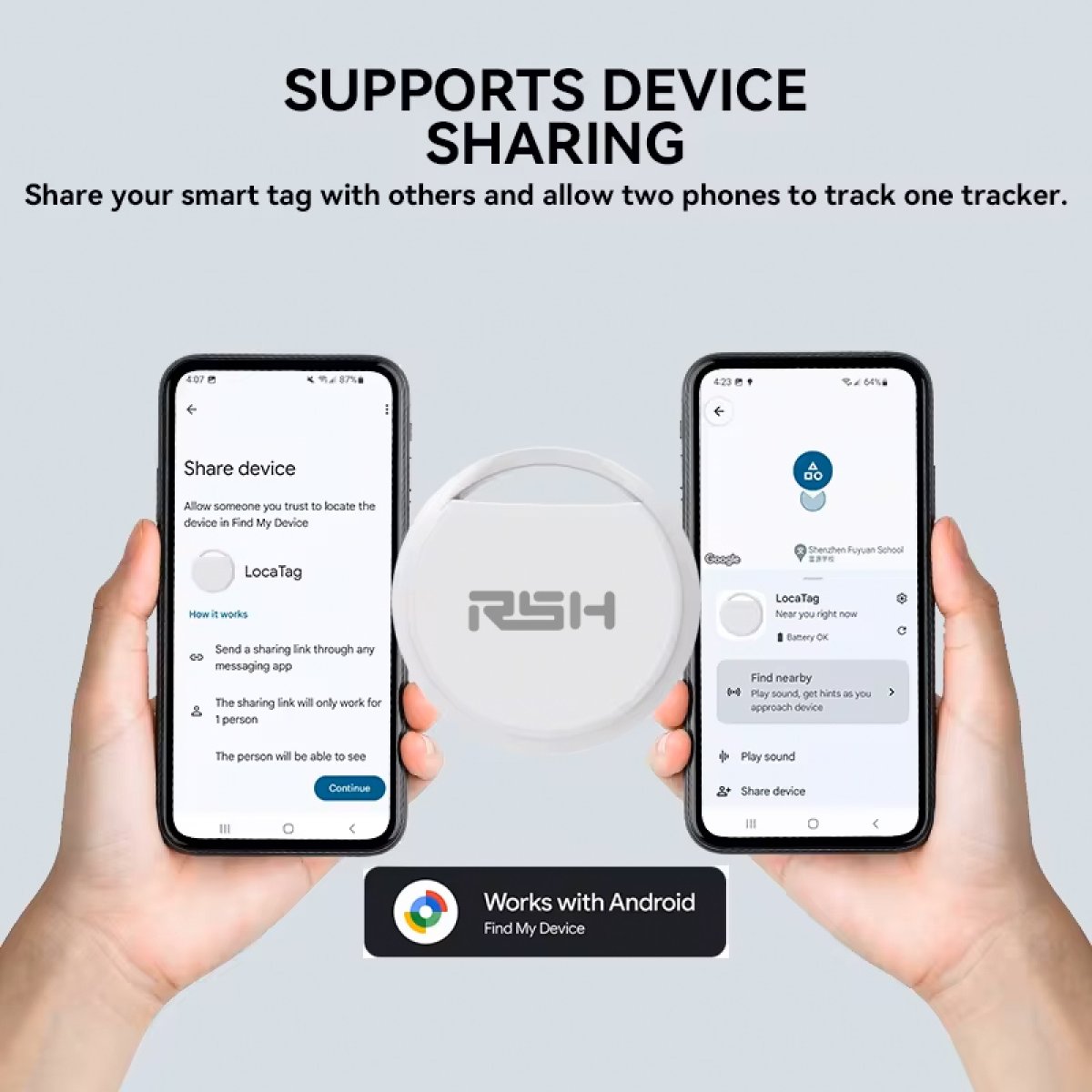 ACCUTAG-3 RSH smart tag iTag13 για Android συσκευές, Bluetooth tracker, λευκό - Image 4