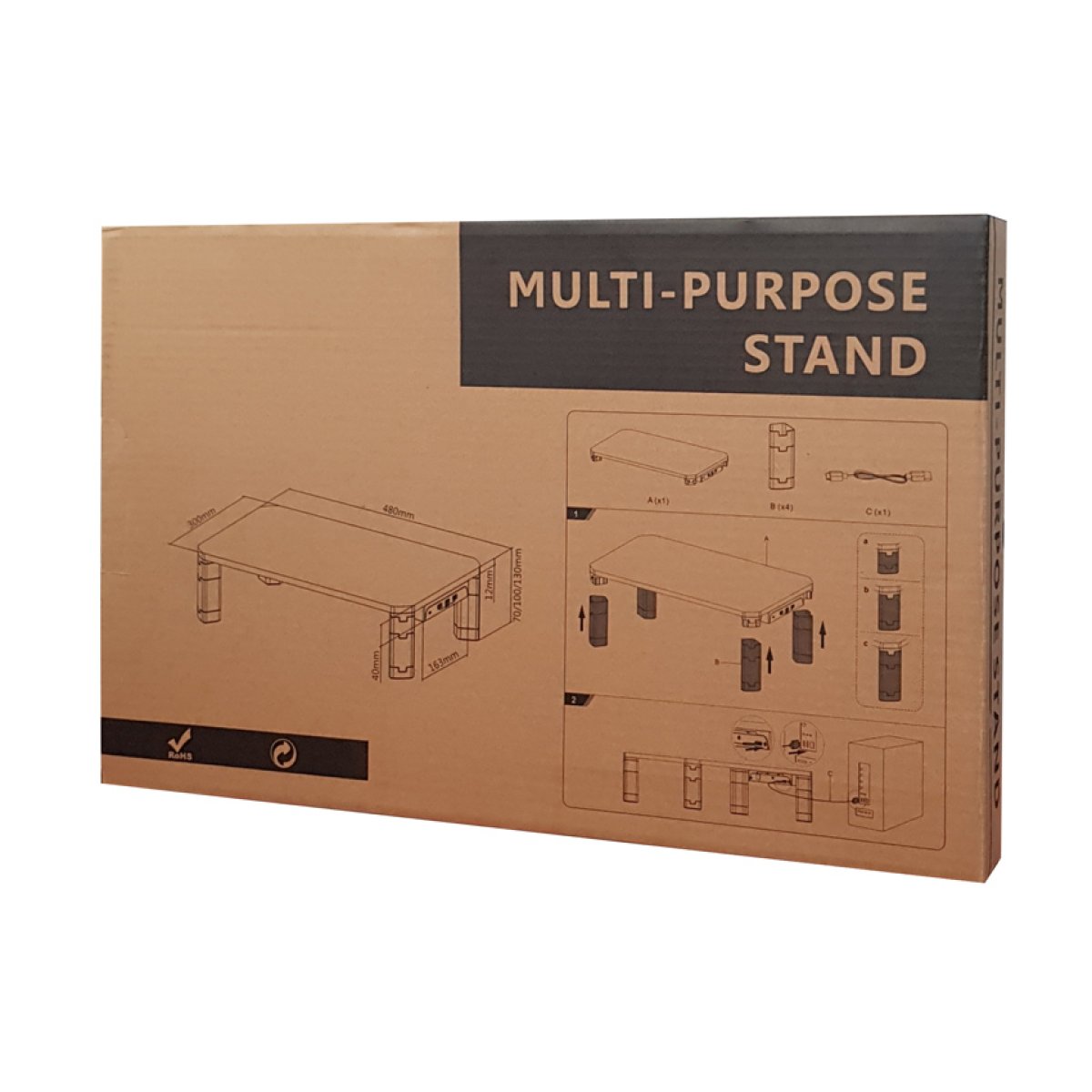 BRATECK επιτραπέζια βάση AMS-7 για οθόνη 17-32", 3x USB 3.0, 20kg - Image 8