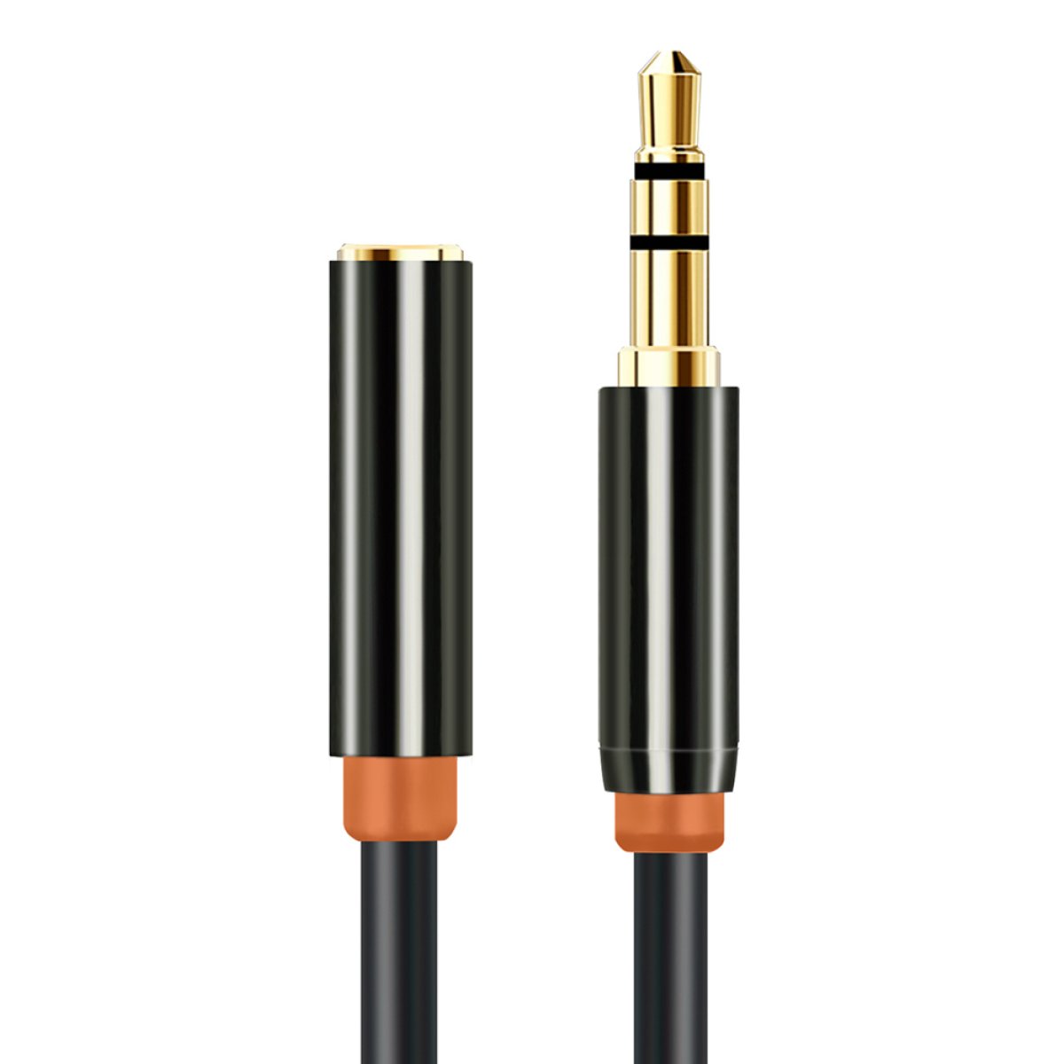 AV311-P11FG-B1 CABLETIME καλώδιο προέκτασης ήχου 3.5mm CT-AV311-P11FG, gold plated, 1m, μαύρο - Image 1