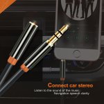 CABLETIME καλώδιο προέκτασης ήχου 3.5mm CT-AV311-P11FG, gold plated, 1m, μαύρο - Image 3