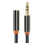 CABLETIME καλώδιο προέκτασης ήχου 3.5mm CT-AV311-P11FG, gold plated, 1.5m, μαύρο