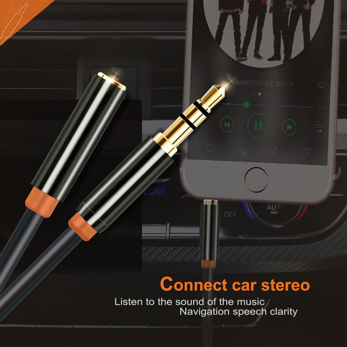 CABLETIME καλώδιο προέκτασης ήχου 3.5mm CT-AV311-P11FG, gold plated, 1.5m, μαύρο - Image 3