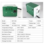 BEST σταθμός θερμού αέρα BST-863, 1200W, touch screen - Image 3