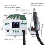 BEST σταθμός θερμού αέρα BST-863, 1200W, touch screen - Image 4