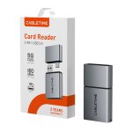 CABLETIME card reader CT-ACCD3-AG για SD & micro SD, USB 3.0, 5Gbps, γκρι - Image 8