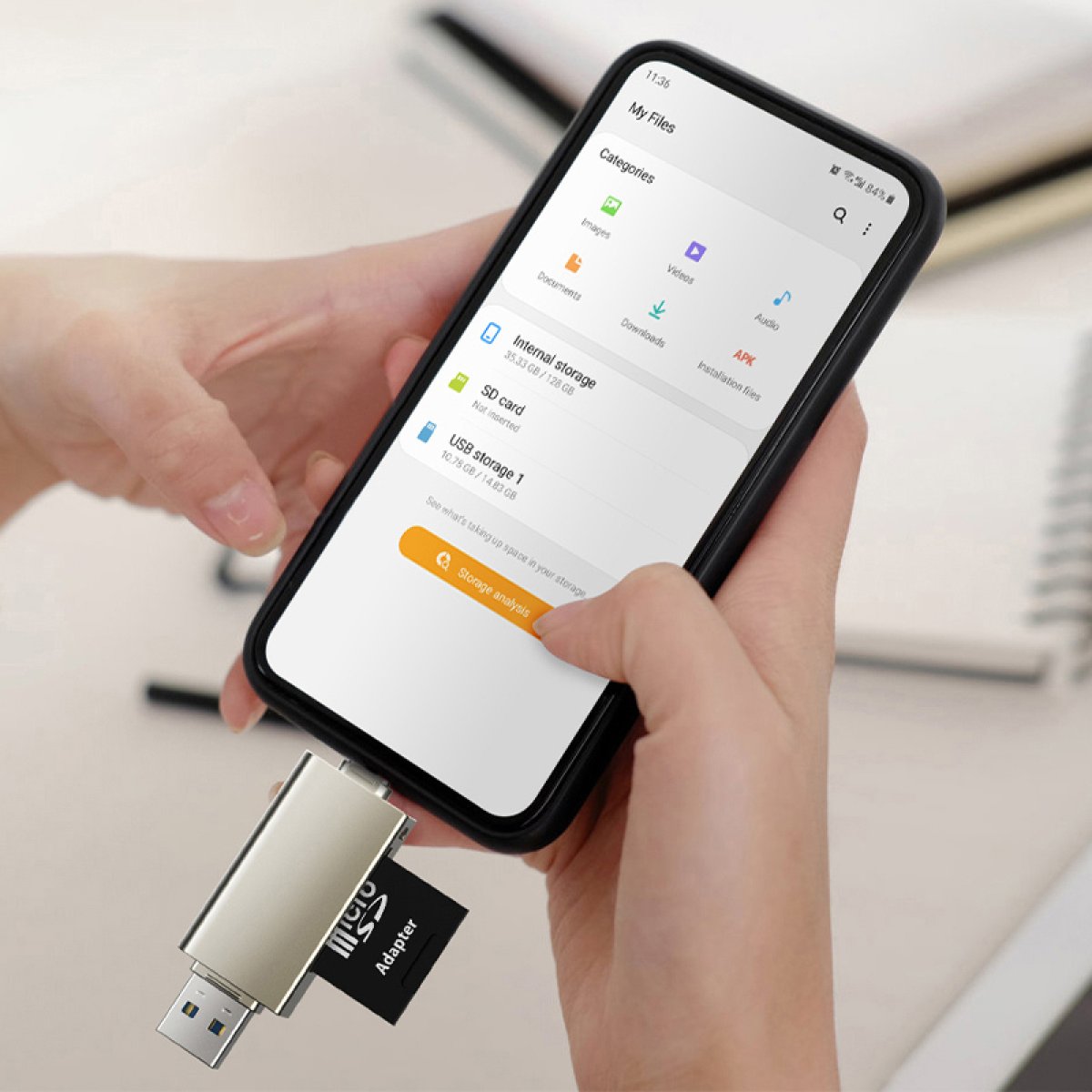 CABLETIME card reader CT-ACMCD2-ZG για SD & micro SD, USB 3.0, 5Gbps, γκρι - Image 4