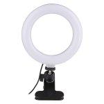 CABLETIME φωτιστικό δαχτυλίδι LED CT-LRL6-PB με μίνι τρίποδα & σφιγκτήρα, βάση smartphone, Φ16cm - Image 4