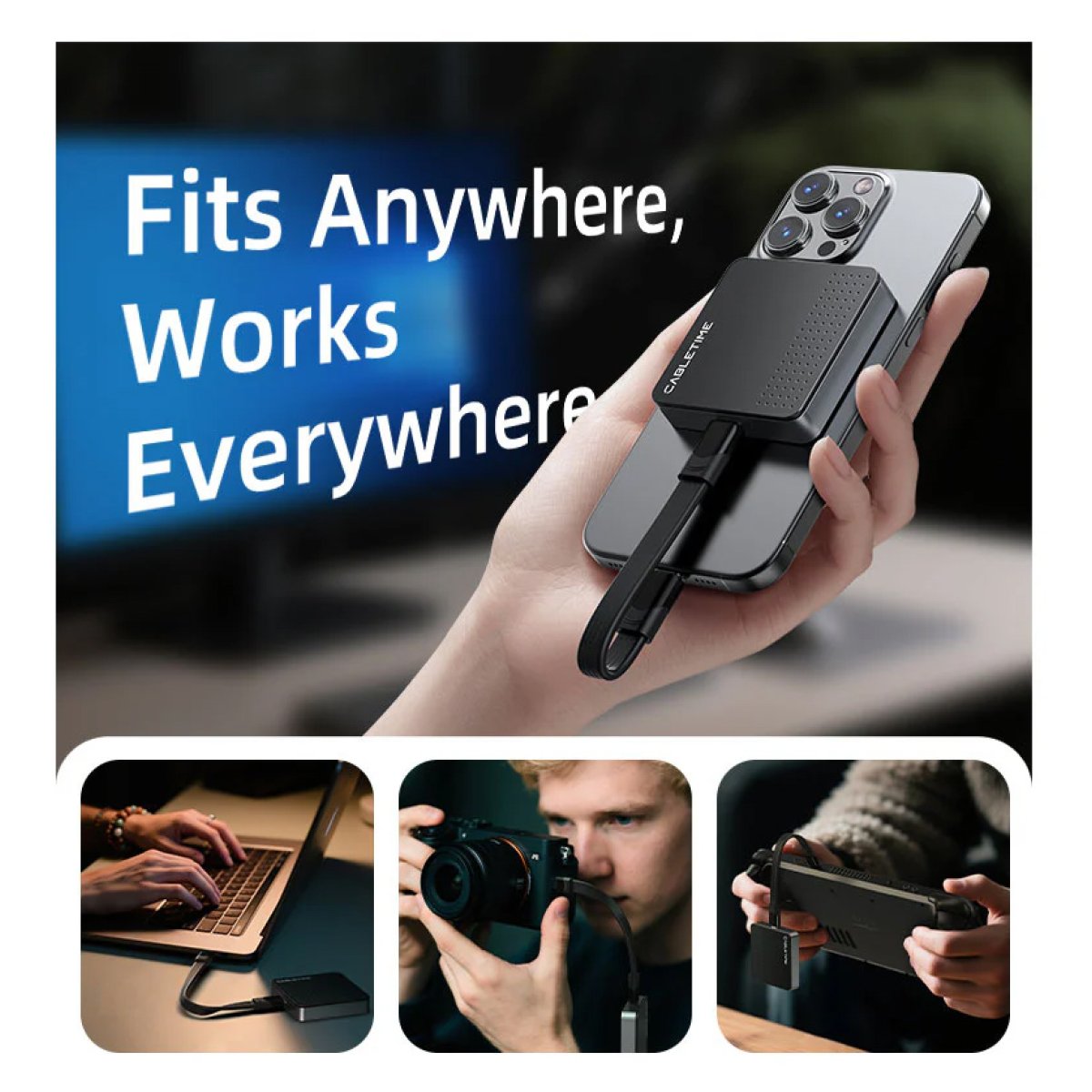 CABLETIME θήκη για M.2 NVME SSD CT-SSD04-AG, μαγνητική, 10Gbps, γκρι - Image 5