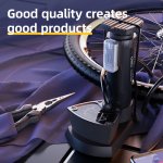 DELI τρόμπα ποδιού DL880003 με μανόμετρο, 140PSI, μαύρη - Image 2