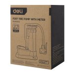 DELI τρόμπα ποδιού DL880003 με μανόμετρο, 140PSI, μαύρη - Image 4