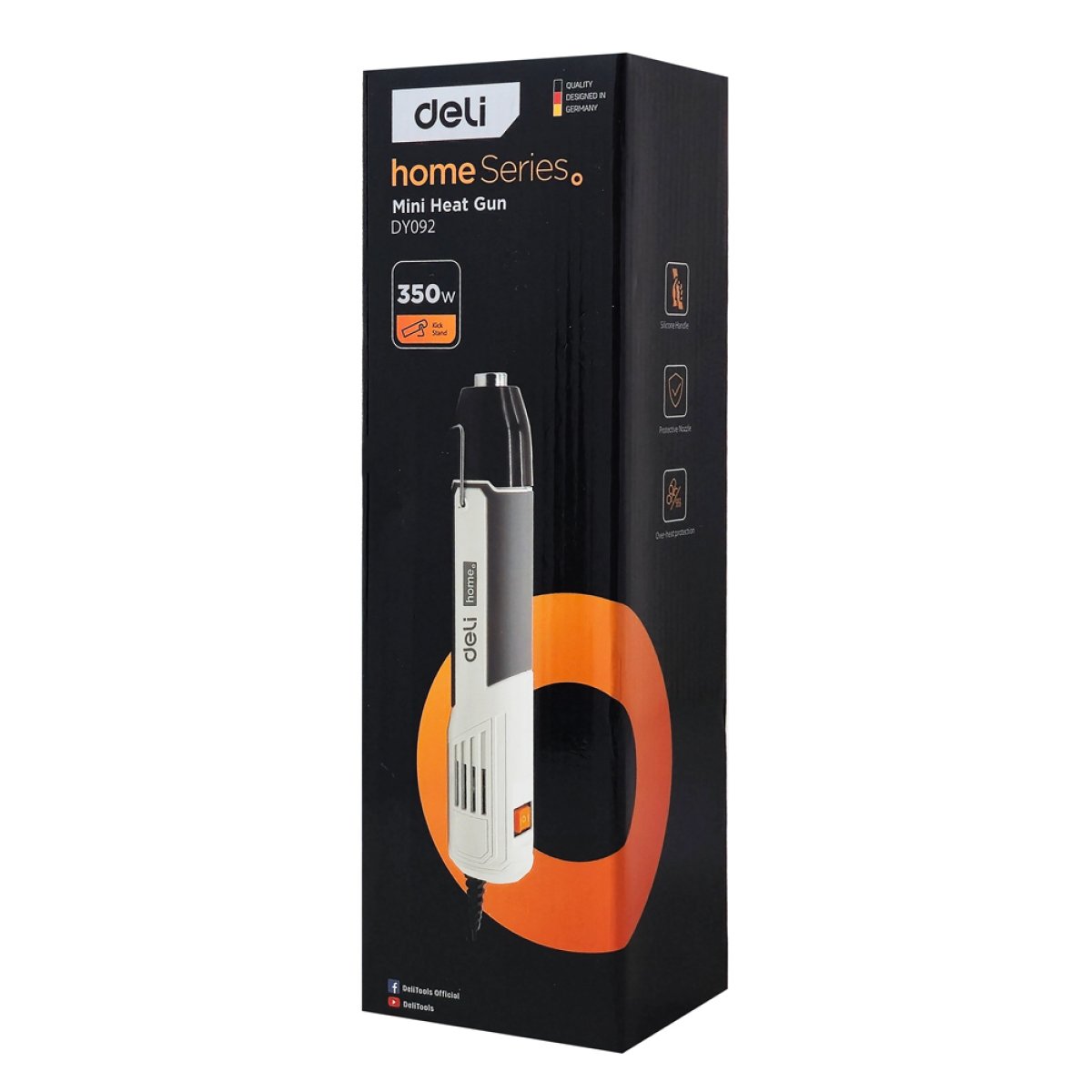 DELI πιστόλι θερμού αέρα DY092, 350W, 230/400 °C - Image 3