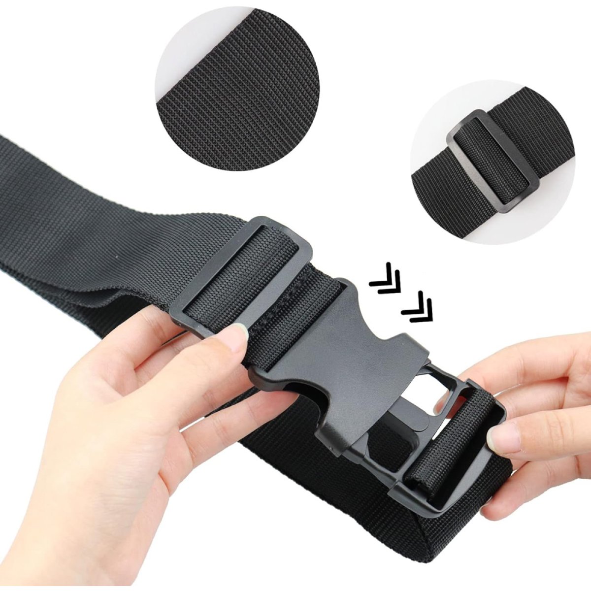 HUH-0242-2 HOME USE ιμάντας βαλίτσας HUH-0242, ρυθμιζόμενος, 2m, μαύρος - Image 3