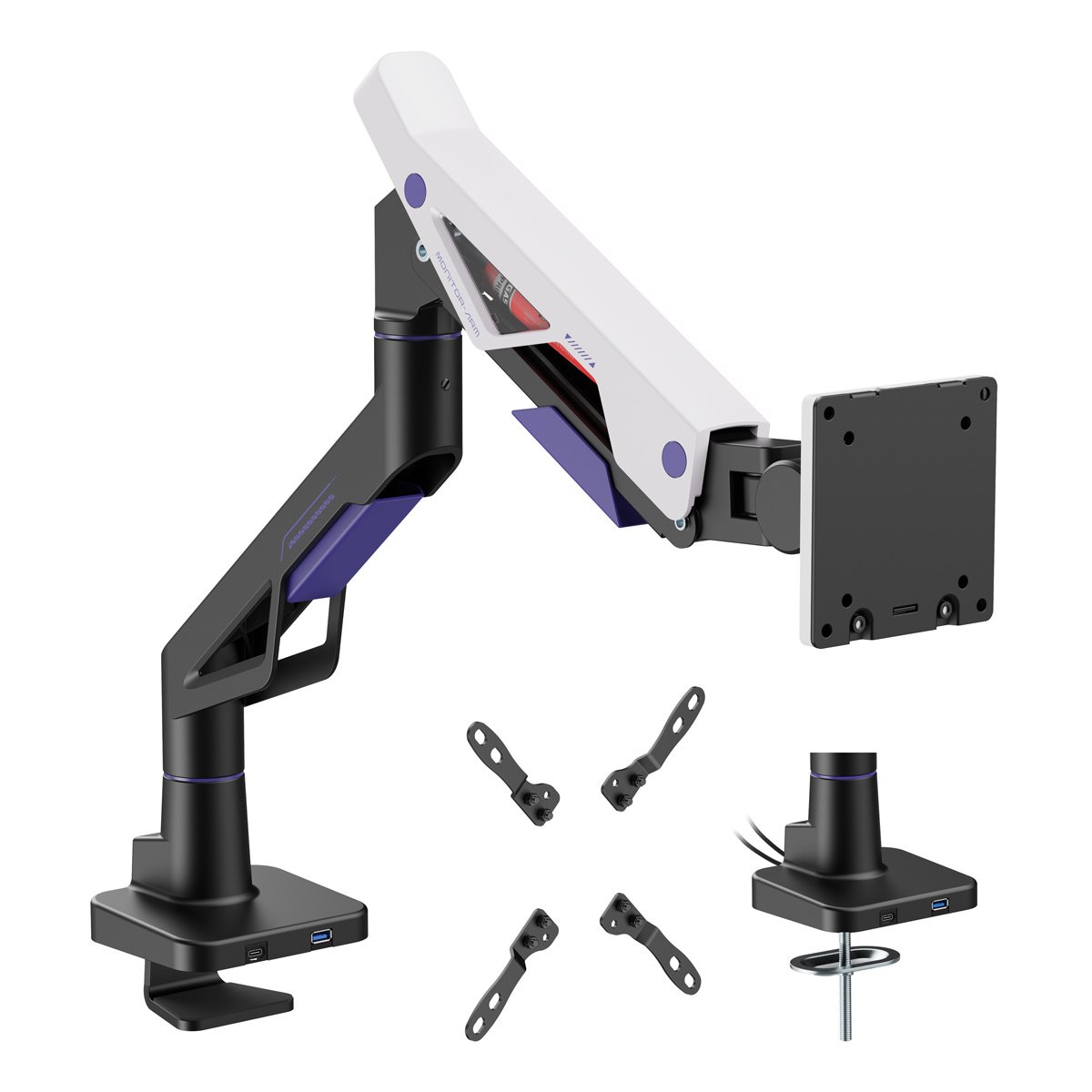 BRATECK gaming βάση γραφείου οθόνης LDT95-C012UC, 24-57", έως 30kg, heavy duty - Image 1