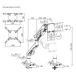 BRATECK gaming βάση γραφείου οθόνης LDT95-C012UC, 24-57", έως 30kg, heavy duty - Image 8