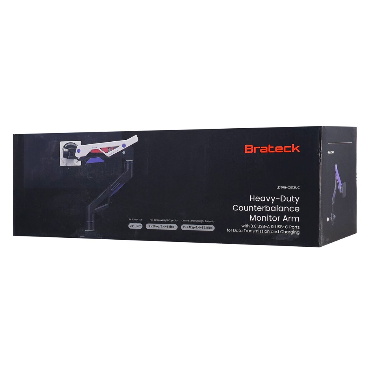 BRATECK gaming βάση γραφείου οθόνης LDT95-C012UC, 24-57", έως 30kg, heavy duty - Image 9