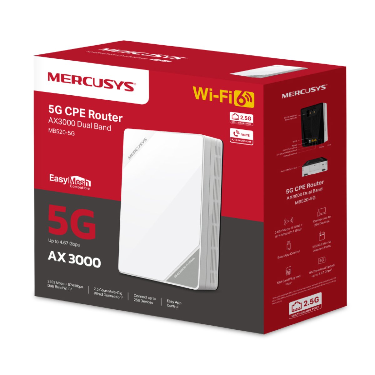 MB520-5G-9 MERCUSYS Router MB520-5G με θύρα τηλεφώνου, 5G, AX3000 Dual Band WiFi 6, 3000Mbps, V.1.0 - Image 10