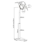 BRATECK βάση tablet δαπέδου PAD33-01, αντικλεπτική, 7.9-11", μαύρη - Image 7