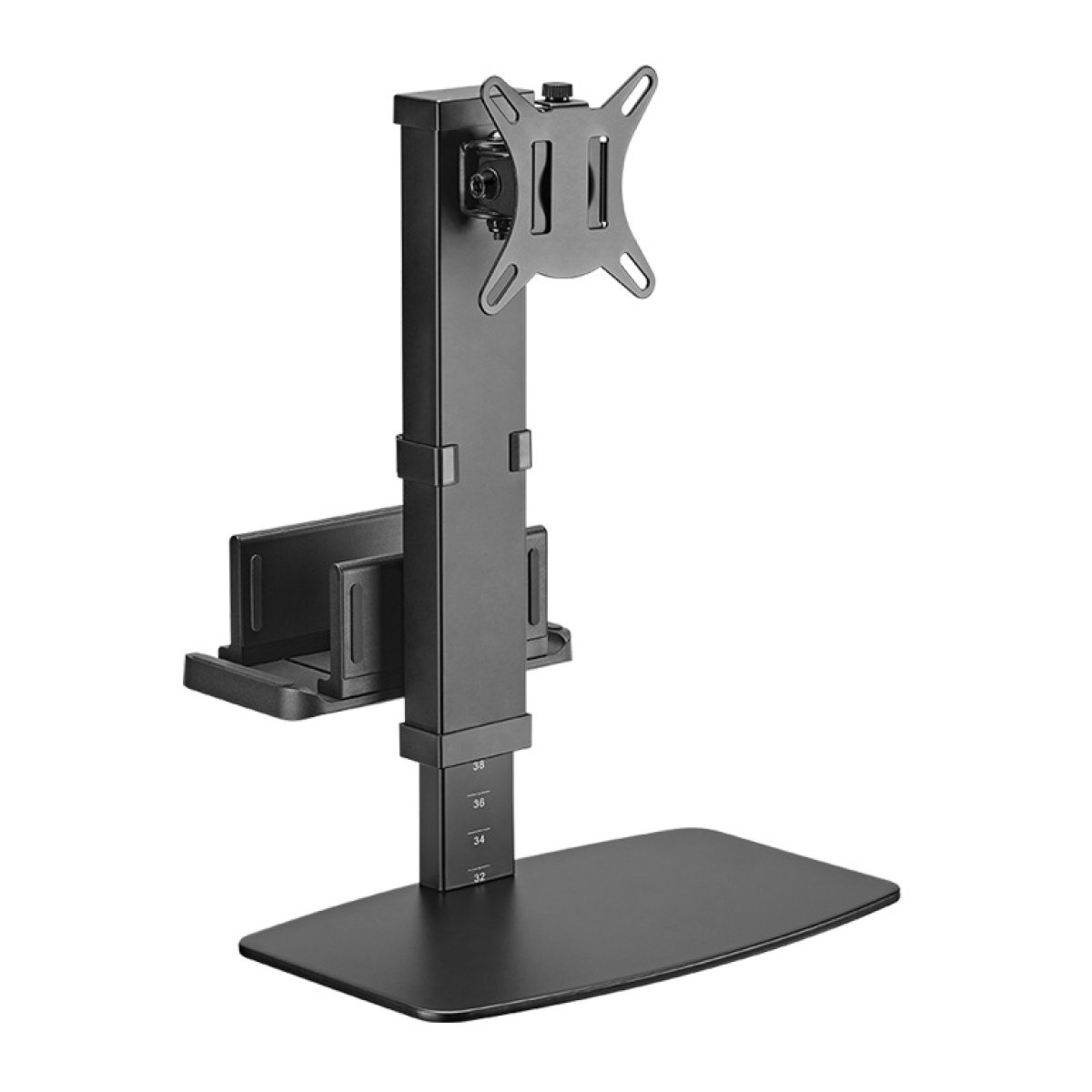 POWERTECH βάση γραφείου οθόνης PT-1449 με βάση mini PC, 17-32", έως 8kg - Image 1