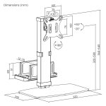 POWERTECH βάση γραφείου οθόνης PT-1449 με βάση mini PC, 17-32", έως 8kg - Image 7