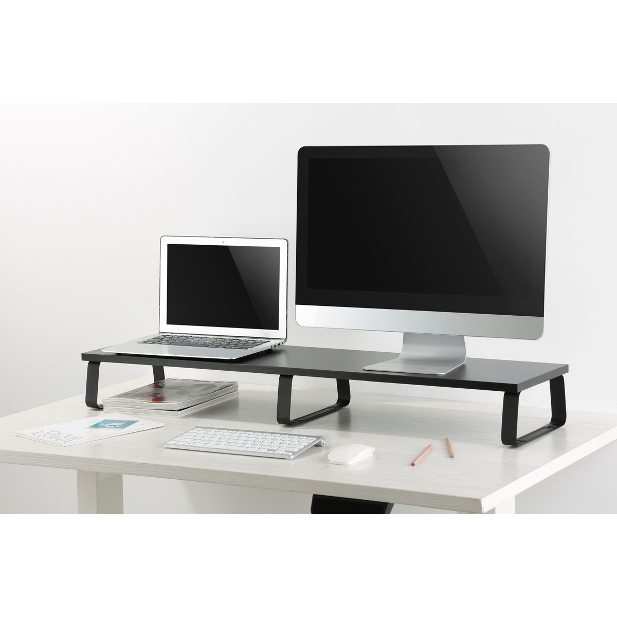 BRATECK επιτραπέζια βάση για 2x οθόνες/laptop STB-112, 13-32", έως 20kg, μαύρη - Image 2