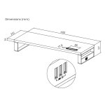 BRATECK επιτραπέζια βάση για οθόνη/laptop STB-118 με 3x USB θύρες, 17-32", έως 20kg, μαύρη - Image 7