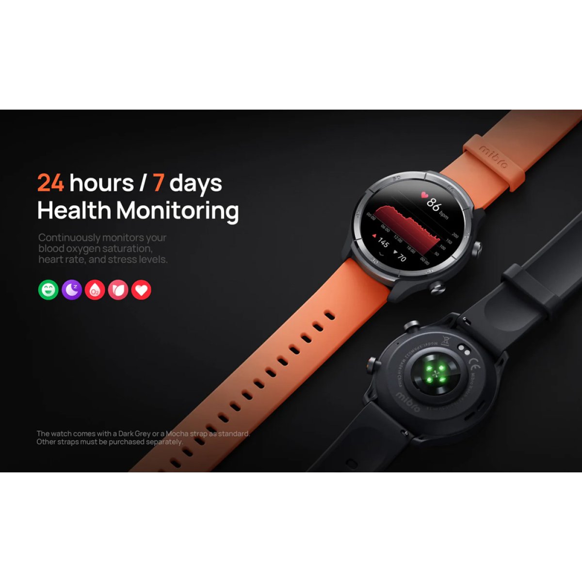 MIBRO smartwatch A3, heart rate, 1.39" IPS, GPS, 2 ATM, γκρι - Image 5