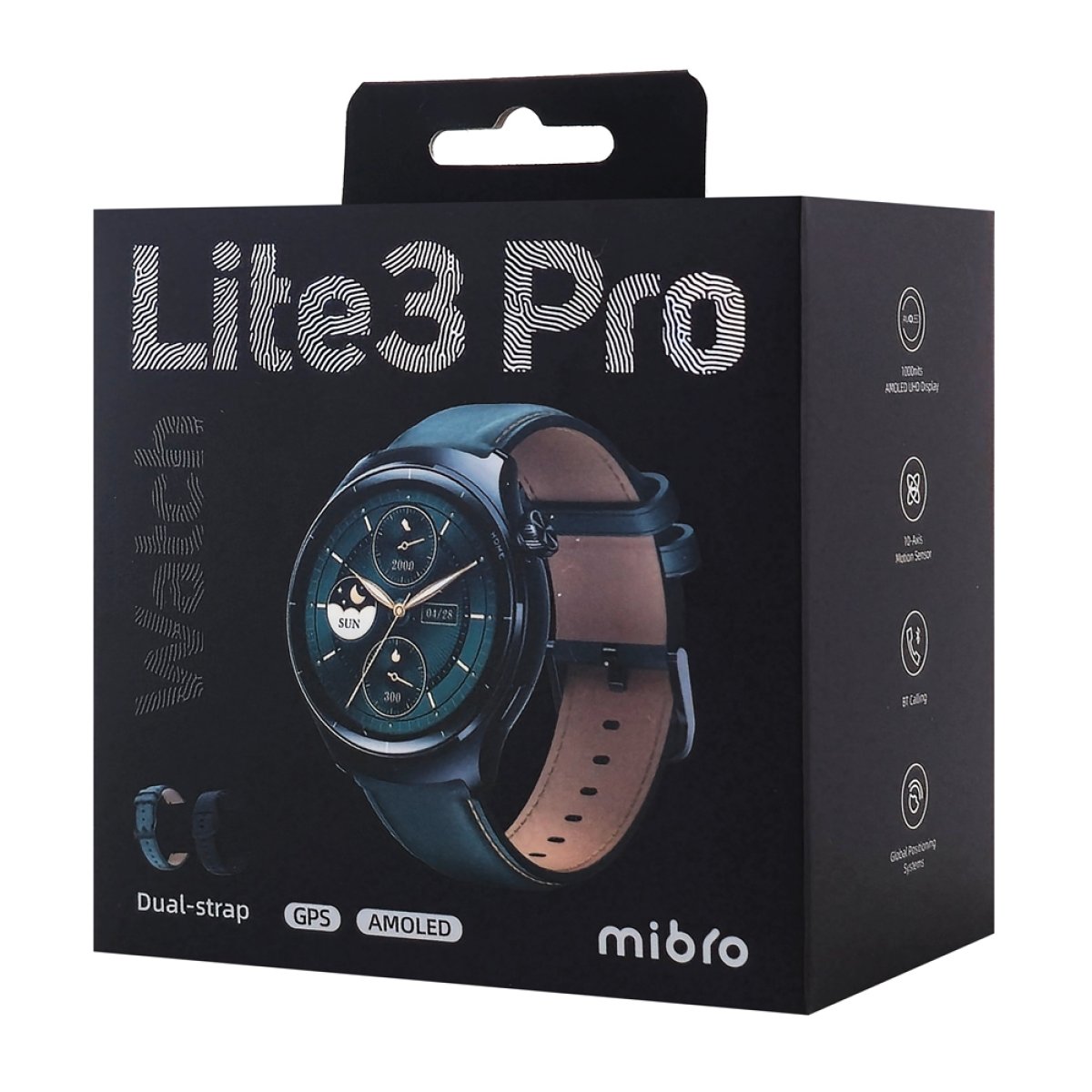 MIBRO smartwatch Lite 3 Pro με 2x λουράκια, heart rate, 1.32" AMOLED, GPS, 5 ATM, μαύρο/πράσινο - Image 3