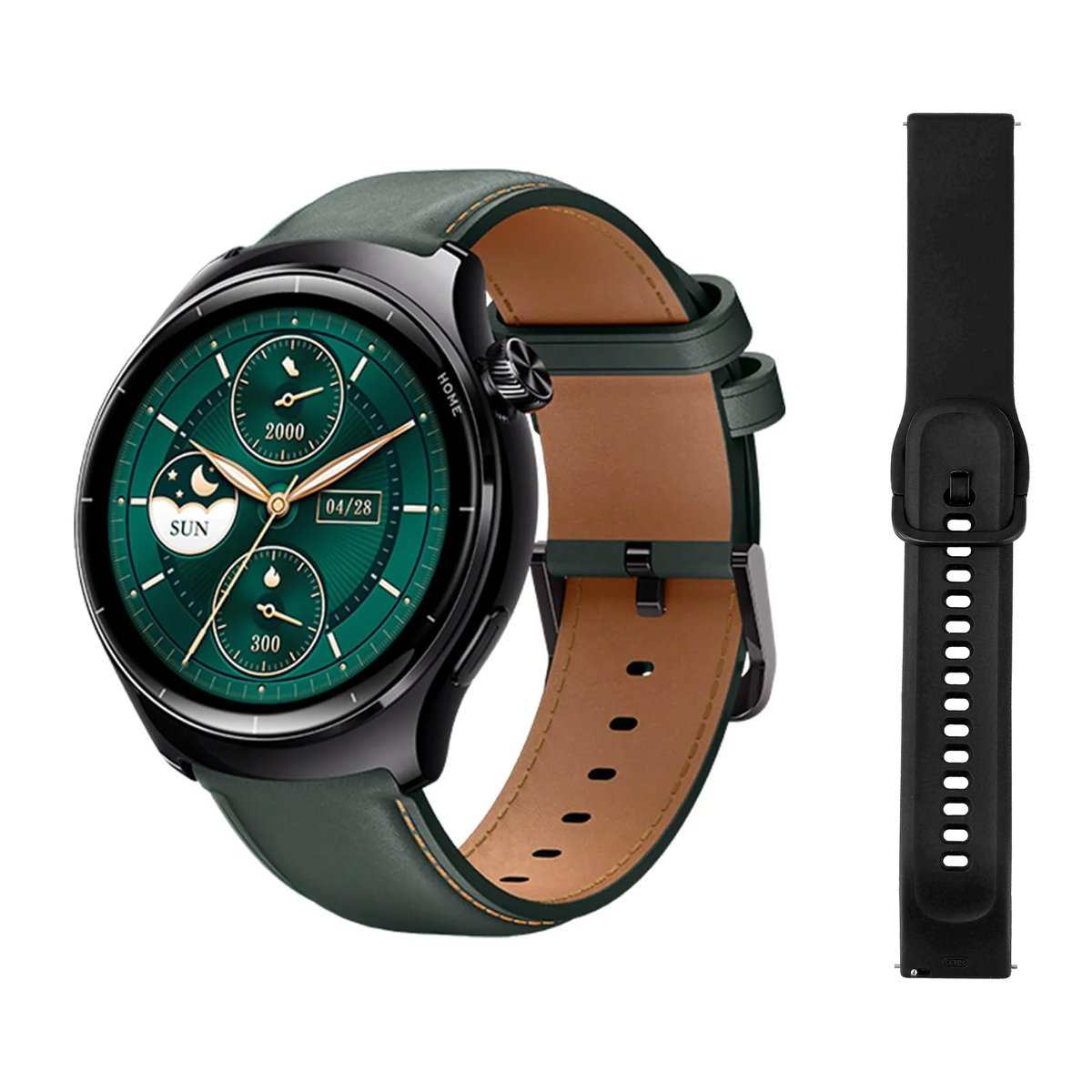 MIBRO smartwatch Lite 3 Pro με 2x λουράκια, heart rate, 1.32" AMOLED, GPS, 5 ATM, μαύρο/πράσινο - Image 1