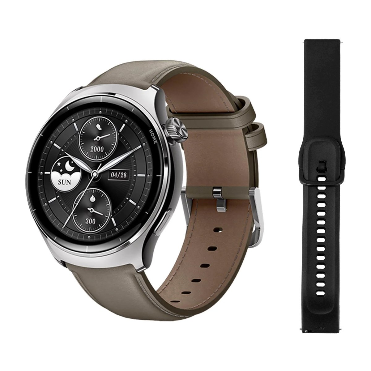 MIBRO smartwatch Lite 3 Pro με 2x λουράκια, heart rate, 1.32" AMOLED, GPS, 5 ATM, γκρι/καφέ - Image 1