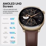MIBRO smartwatch Lite 3 Pro με 2x λουράκια, heart rate, 1.32" AMOLED, GPS, 5 ATM, γκρι/καφέ - Image 4