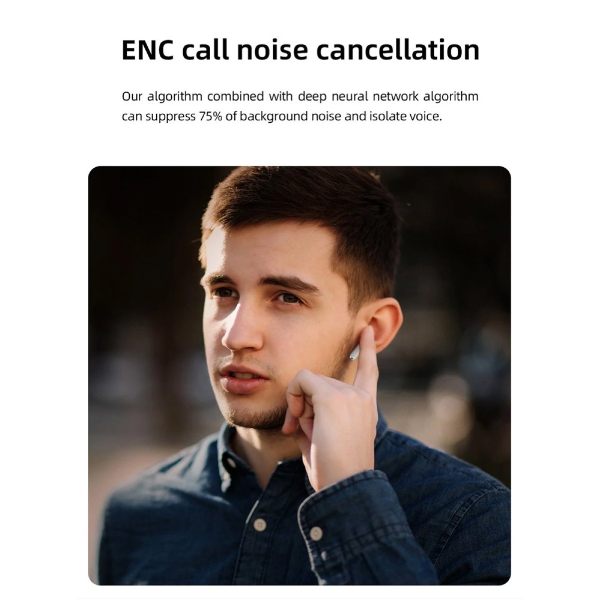 MIBRO earphones με θήκη φόρτισης M1, TWS, ENC, 25/350mAh, μπλε - Image 5