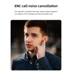 MIBRO earphones με θήκη φόρτισης M1, TWS, ENC, 25/350mAh, μπλε - Image 5